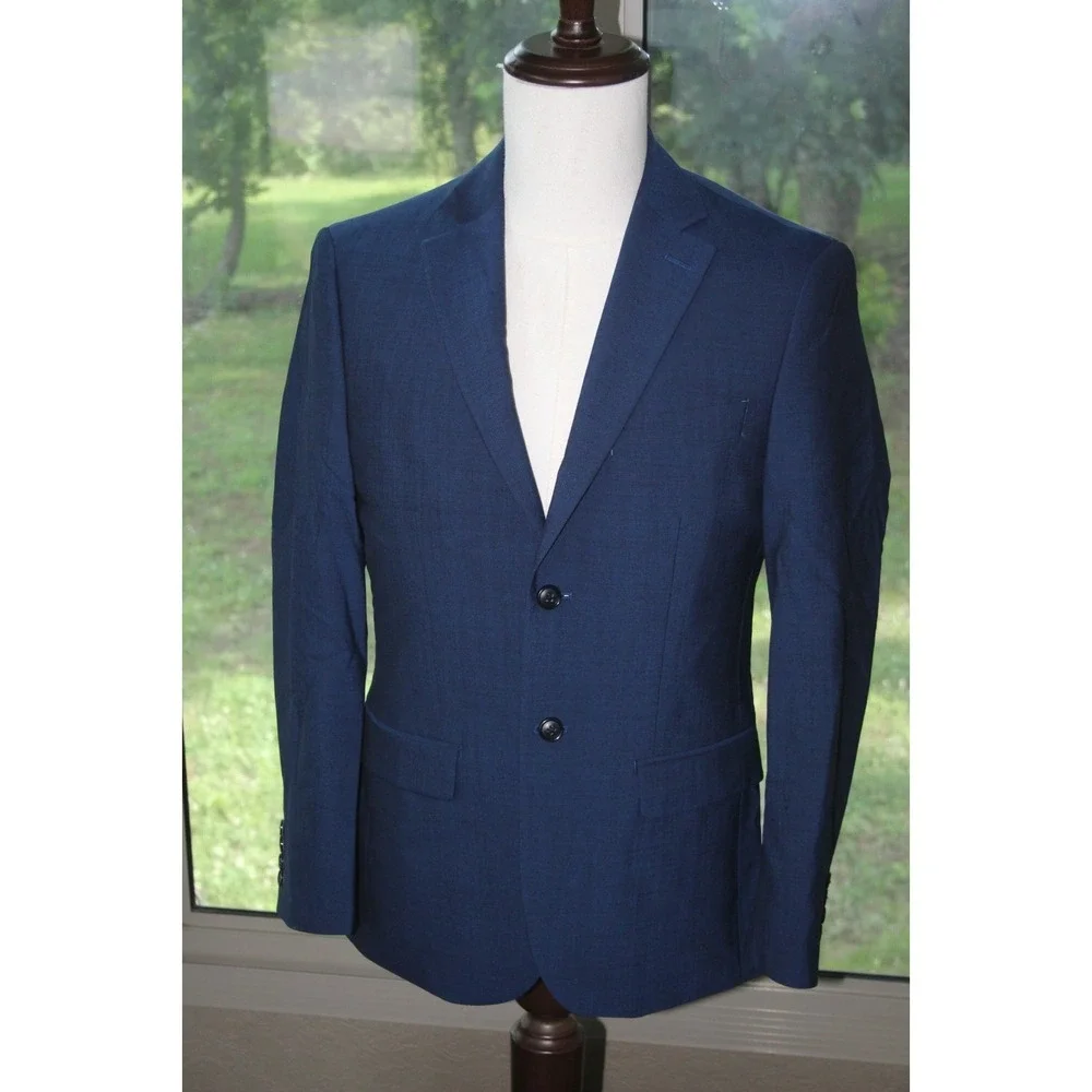 JOHN VARVATOS USA 36S Royal Blue Blazer Jacket 2 Button 2 Vent